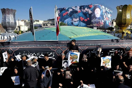 مراسم بدرقه پیکر شهید دکتر ابراهیم رئیسی و همراهان شهیدش -۱