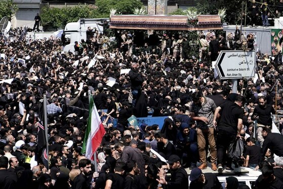 مراسم بدرقه پیکر شهید دکتر ابراهیم رئیسی و همراهان شهیدش -۱