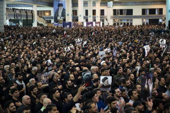 مراسم وداع با شهدای خدمت در مصلی امام خمینی (ره)