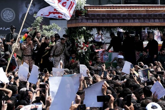 مراسم بدرقه پیکر شهید دکتر ابراهیم رئیسی و همراهان شهیدش -۱