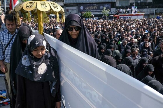 مراسم بدرقه پیکر شهید دکتر ابراهیم رئیسی و همراهان شهیدش -۱