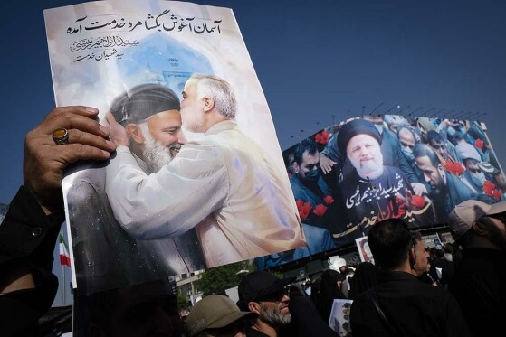 مراسم بدرقه پیکر شهید دکتر ابراهیم رئیسی و همراهان شهیدش -۱