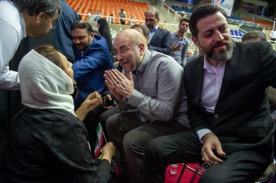 سخنرانی قالیباف در جمع کارگران و بازنشستگان