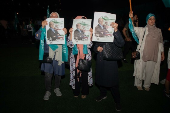 اجتماع هواداران «مسعود پزشکیان» در ورزشگاه حیدرنیا -۱