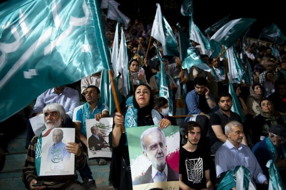 اجتماع هواداران «مسعود پزشکیان» در ورزشگاه حیدرنیا -۲