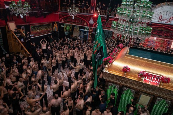 خیمه سوزان ظهر عاشورا - چهارراه گلوبندک تهران