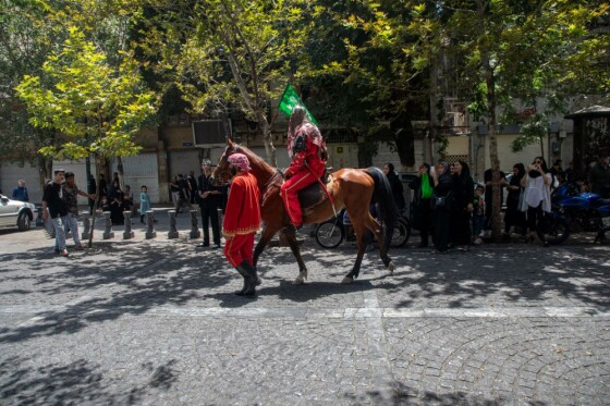 خیمه سوزان ظهر عاشورا - چهارراه گلوبندک تهران
