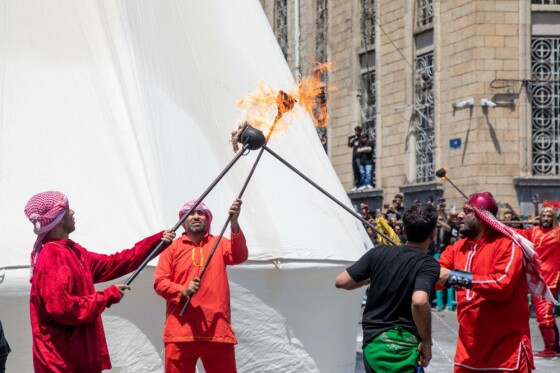 خیمه سوزان ظهر عاشورا - چهارراه گلوبندک تهران