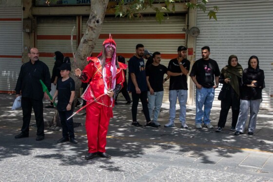 خیمه سوزان ظهر عاشورا - چهارراه گلوبندک تهران