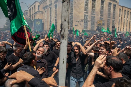 خیمه سوزان ظهر عاشورا - چهارراه گلوبندک تهران