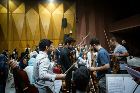تمرین ارکستر سمفونیک تهران به رهبری آرش گوران