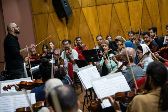 تمرین ارکستر سمفونیک تهران به رهبری آرش گوران