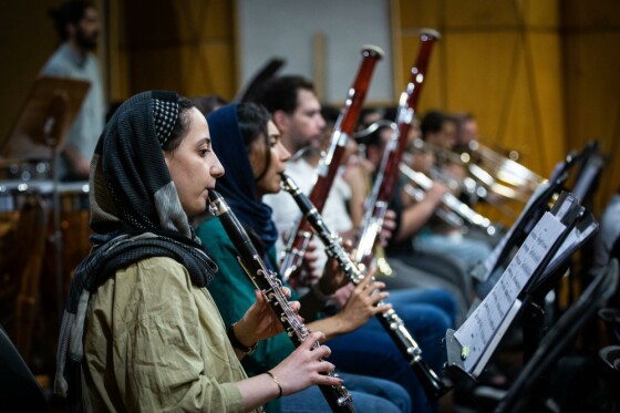 تمرین ارکستر سمفونیک تهران به رهبری آرش گوران