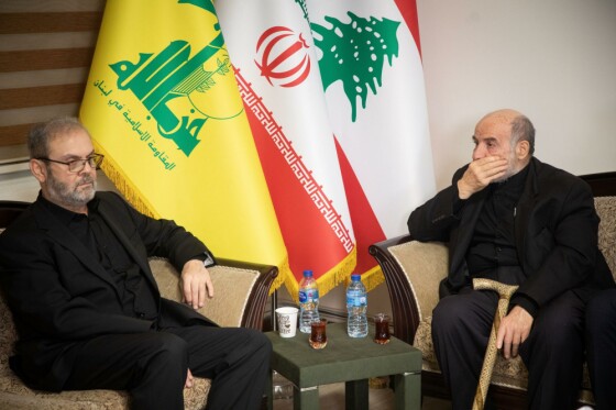 مراسم عرض تسليت شهادت سيد حسن نصرالله در دفتر حزب الله لبنان