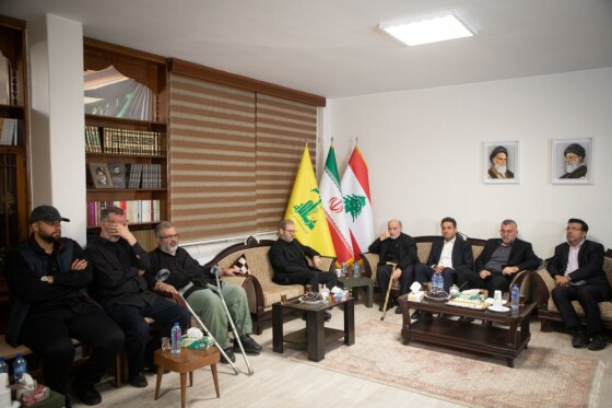 مراسم عرض تسليت شهادت سيد حسن نصرالله در دفتر حزب الله لبنان