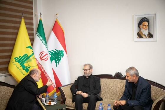 مراسم عرض تسليت شهادت سيد حسن نصرالله در دفتر حزب الله لبنان