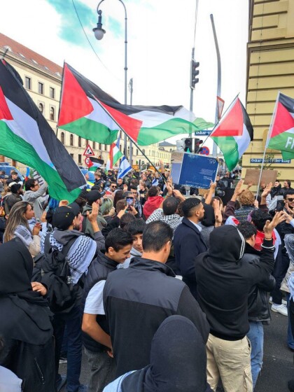 تظاهرات ضد صهیونیستی در مونیخ