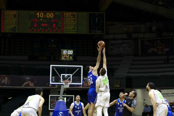 دیدار تیم های بسکتبال طبیعت اسلامشهر و پالایش نفت آبادان