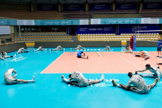 تمرین تیم ملی والیبال