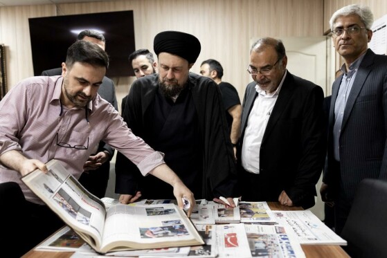 بازدید حجت الاسلام  والمسلمین سید حسن خمینی از موسسه فرهنگی مطبوعاتی ایران