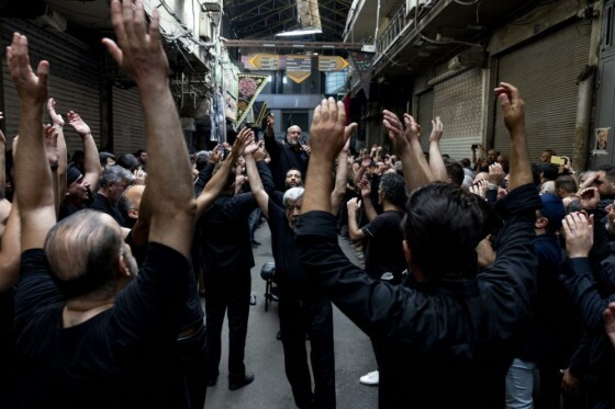 مراسم تاسوعای حسینی در بازار تهران