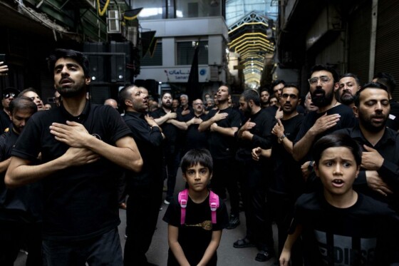 مراسم تاسوعای حسینی در بازار تهران