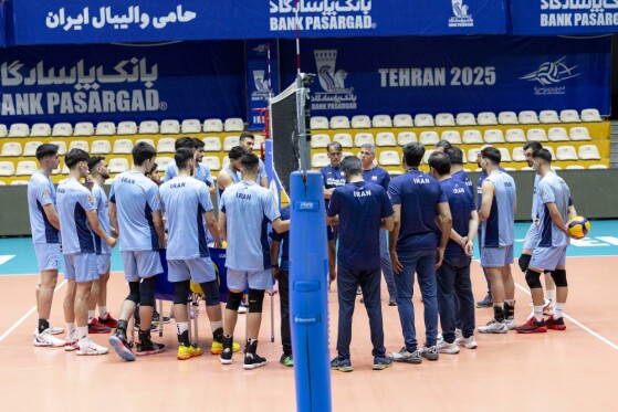 آخرین تمرین تیم ملی والیبال زیر ۲۱ سال مردان قبل از اعزام به مسابقات جهانی