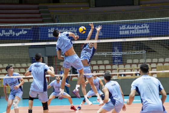 آخرین تمرین تیم ملی والیبال زیر ۲۱ سال مردان قبل از اعزام به مسابقات جهانی