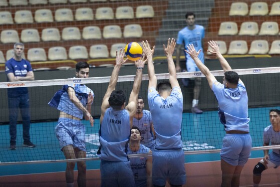 آخرین تمرین تیم ملی والیبال زیر ۲۱ سال مردان قبل از اعزام به مسابقات جهانی