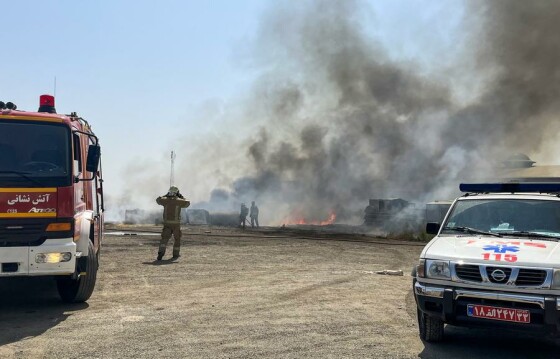 آتش سوزی ضایعات در  غرب تهران