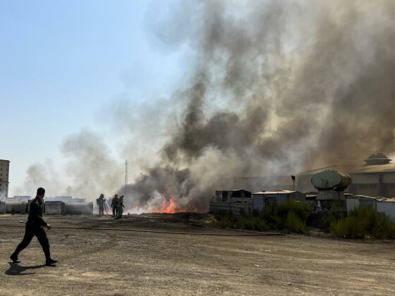 آتش سوزی ضایعات در  غرب تهران