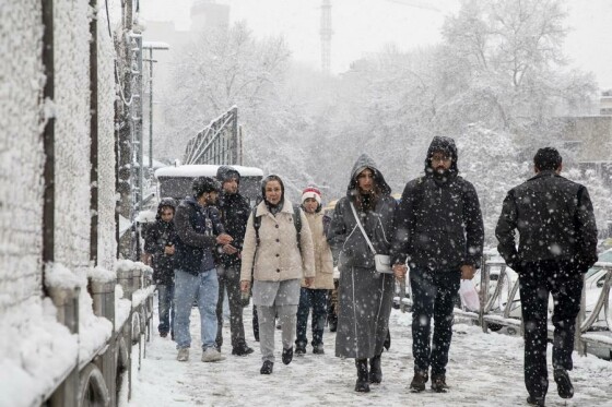 بارش برف در تهران